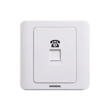 SIEMENS Vision Series Single-Person Telephone Socket RJ11, 5TG01201CC1, Elegant White