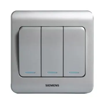 SIEMENS 3-position single-pole rocker switch (with fluorescent indicator), 5TA01181CC122