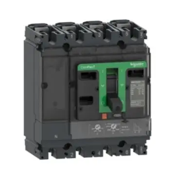 Schneider Electric NSX molded case circuit breaker, C10F6TM040 NSX100F 36kA AC 4P3D 40A TMD