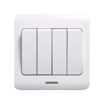 SIEMENS Vision Series 4-position double-pole rocker switch, 5TA02461CC1, Elegant White