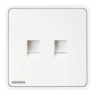 SIEMENS Telephone + Computer (Category 5e) Socket, 5UH11633NC01, Chenxi White, Ruiyi Zita Series