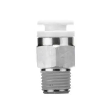 SMC flame-retardant threaded thermoplastic quick-connect fittings, KRH06-02SW2, in multiples of 10.