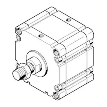 Festo compact cylinder, ADVU-125-10-A-P-A, 175762, double-acting basic type, piston rod end external thread.