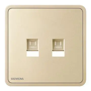 SIEMENS 2-outlet computer socket (Category 6), 5UH11763NC03 Sunrise Gold Zita Series