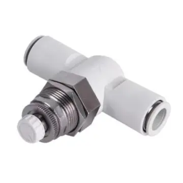 SMC straight-through speed control valve, AS2051F-08-3, panel mount, 8*8 connecting pipe.