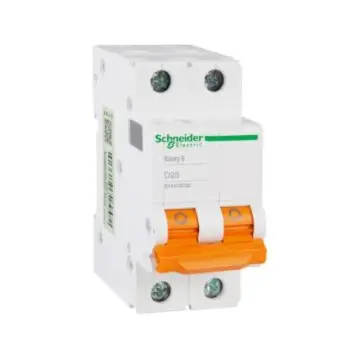 Schneider Electric miniature circuit breaker, EA9AN2D25 2P 25A Type D
