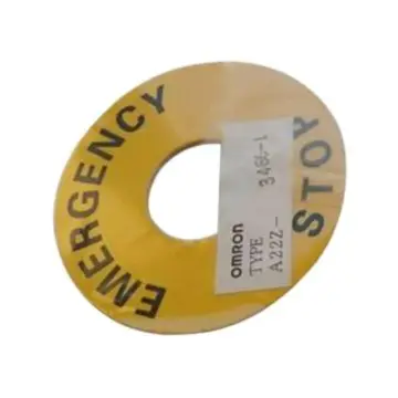 OMRON emergency stop switch nameplate, A22Z-3466-1