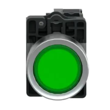 Schneider Electric Flat-Top Illuminated Button, XA2EW33B1 24VAC/DC Green 1NO
