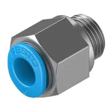 Festo Miniature Quick-Connect Straight-Through Fitting, QSM-G1/8-4, 186264, External Thread, with External Hex Socket