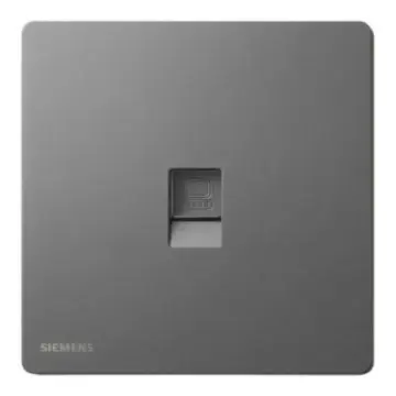 SIEMENS CAT6 single-stand computer socket, 5UH31713NC05, dark gray-silver, from the Huichen Acus series.