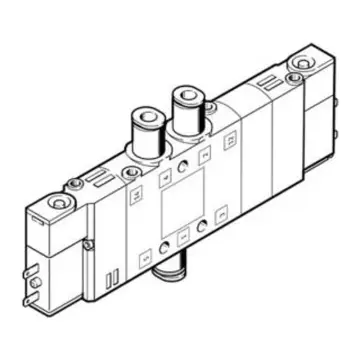 Festo solenoid valve, CPE14-M1BH-5/3G-QS-8, 196904, 3-position 5-way center-sealed type, DC24V