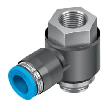Festo T-type quick-connect threaded coupling, QSTF-G1/2-12, 186208, internal thread + external thread, with external hexagonal socket.