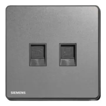 SIEMENS CAT5E, 5UH81633NC05 Telephone + Computer Socket (Rapid Series, Gray)