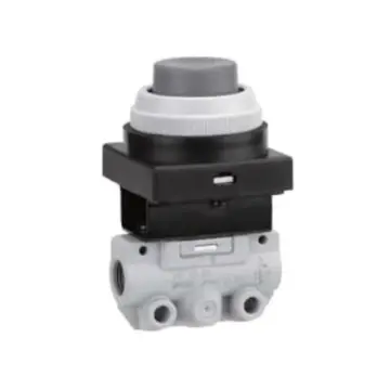 SMC mechanical control valve, VM120-01-32BA, black push-button (protruding head), side piping, 2-position 2-way, R1/8