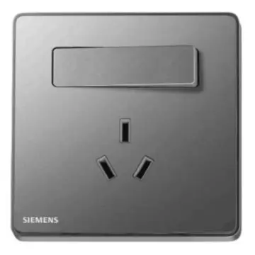 SIEMENS 10A Three-Pole Socket with Single-Pole Switch, 5UB81833NC05, Ruizhi Series, Gray