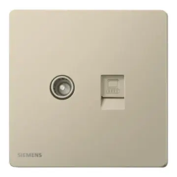 SIEMENS CAT5E, 5UH31353NC04 TV + Computer Socket (Champagne Gold) - Acus Series