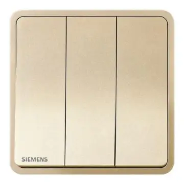 SIEMENS 16AX Three-position Single-pole Switch, 5TA11313NC03 Sunrise Gold, Zita Series