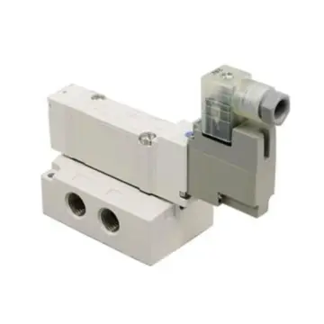 SMC 5-way solenoid valve, SY7140-5DZ-02, single-unit base plate piping