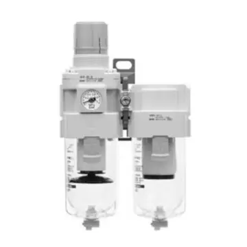 SMC dual-unit AC20D-02CE-B filter regulator + oil mist separator