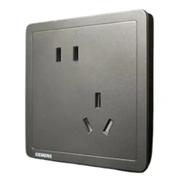 SIEMENS 10A Offset 5-Hole Socket, 5UB14183NC062P Smoky Gray, Adela Series