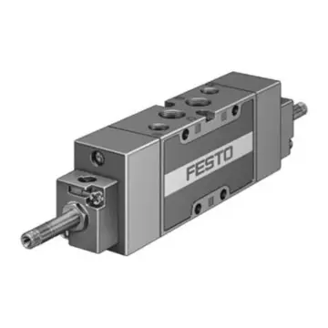 Festo 2-position 5-way solenoid valve, JMFH-5-1/4-B, 19789, dual solenoid control, internal pilot air supply, coil not included.
