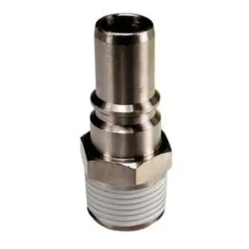 SMC male threaded connector with one-way valve, KK4P-03MS, in multiples of 5.