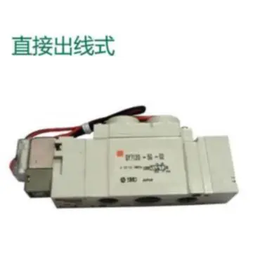 SMC 2-position single-electro-controlled 5-way solenoid valve, SY9120-5G-03, direct-wire type, 300mm lead wire, DC24V.