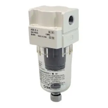 SMC micro-mist separator, AFD20-02-A, maximum flow rate 120 L/min, 0.01 μm, manual drainage, no support bracket.