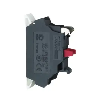 ZBE1025 Single contact block silver alloy compact push in terminals 1 NC