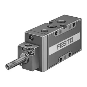 Festo solenoid valve, MFH-5-1/4-B, 15901, 2-position 5-way single solenoid valve, coil not included.
