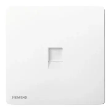 SIEMENS CAT5E 5UH31623NC01 Single-unit computer socket, Matte White, from the Acus series.