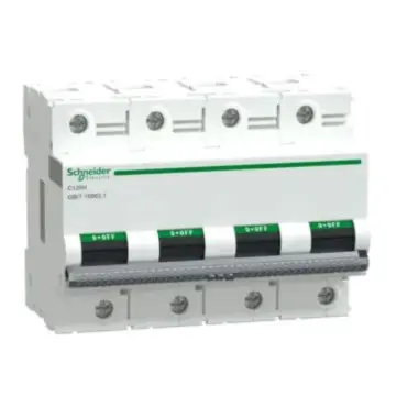 Schneider Electric miniature circuit breaker, Pro C120H 4P D 125AA95HD492, is a replacement for A9N19831.