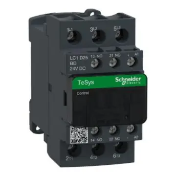 Schneider Electric TeSys D Series Three-Pole DC Control Contactor, LC1D25BD 25A, 24VDC