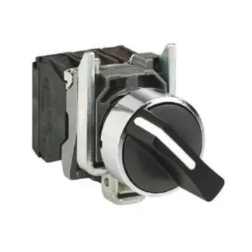 Schneider Electric selector switch, XB4BD21, 2-bit lockout, 1NO (ZB4BZ101+ZB4BD2)