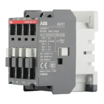 ABB AX series three-pole AC coil contactor (AC coil), AX12-30-01-80*220-230V 50Hz/230-240V 60Hz 10139841