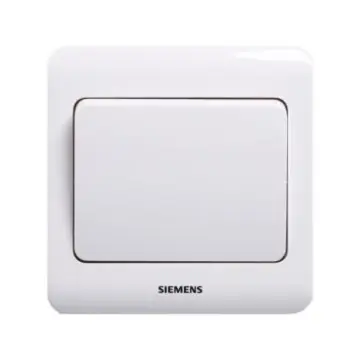 SIEMENS Vision Series Single-Pole Double-Pole Rocker Switch, 5TA02061CC1, Elegant White