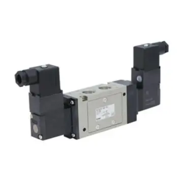 SMC 5-way pilot-operated solenoid valve, VFS3220-5DZ-02, gap seal, DC24V, threaded interface Rc1/4.