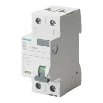 SIEMENS 5SV3 Residual Current Circuit Breaker, 5SV3 A 30mA 40A 2P 5SV33146