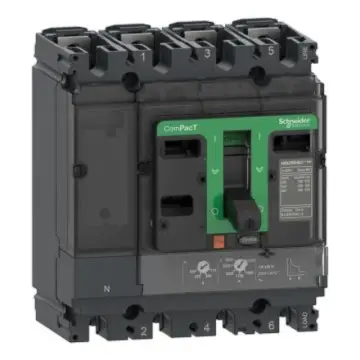 Schneider Electric NSX molded case circuit breaker, C16F6TM125 NSX160F 36kA AC 4P3D 125A TMD