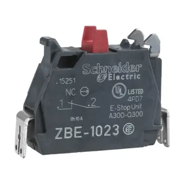 ZBE1023 Single contact block silver alloy faston connector 1NC