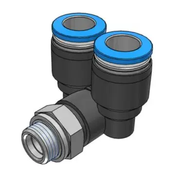 Festo Y-type external thread quick-connect coupling, QSYL-G1/2-12, 186198 with external hexagonal head, rotatable.