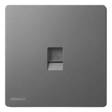 SIEMENS CAT5E 5UH31623NC05 Single-unit computer socket, dark gray-silver, from the Huichen Acus series.
