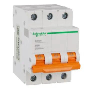 Schneider Electric Miniature Circuit Breaker EA9AN(E9) 3P 50A Type D, EA9AN3D50