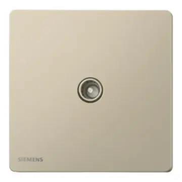 SIEMENS TV socket, 5UH31313NC04 Champagne Gold, from the Acus series.