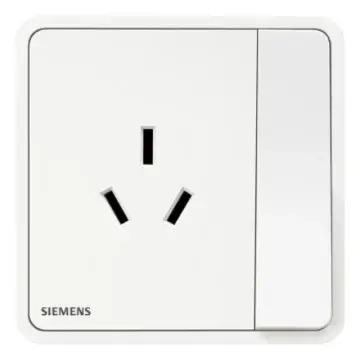 SIEMENS 16A Three-Pole Socket with Switch, 5UB11533NC01, Chenxi White, Ruiyi Zita Series