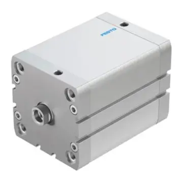 Festo compact cylinder, ADN-32-20-I-PPS-A, 572648, with internal thread on rod end, air cushioning, and proximity switch.