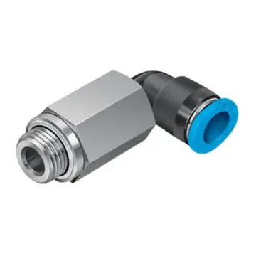 Festo Miniature External Thread Quick-Connect Elbow, QSMLL-G1/8-4, 186270 with External Hex Socket