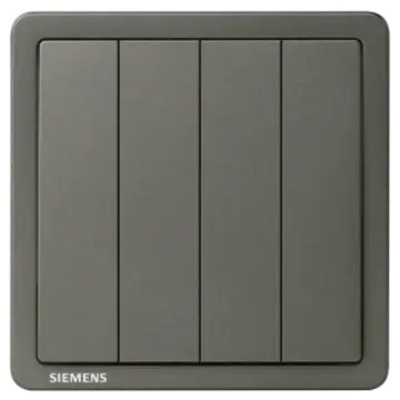 SIEMENS 10AX 4-position single-pole switch, 5TA14413NC06 Smoky Gray, Adela Series