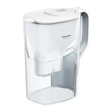 Panasonic water filter pitcher, one filter cartridge per pitcher, TK-EUNP51W, white.