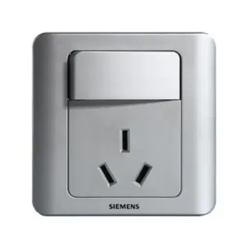 SIEMENS 16A Three-Pole Socket with Single-Pole Switch (Large Rocker), 5UB02021CC122